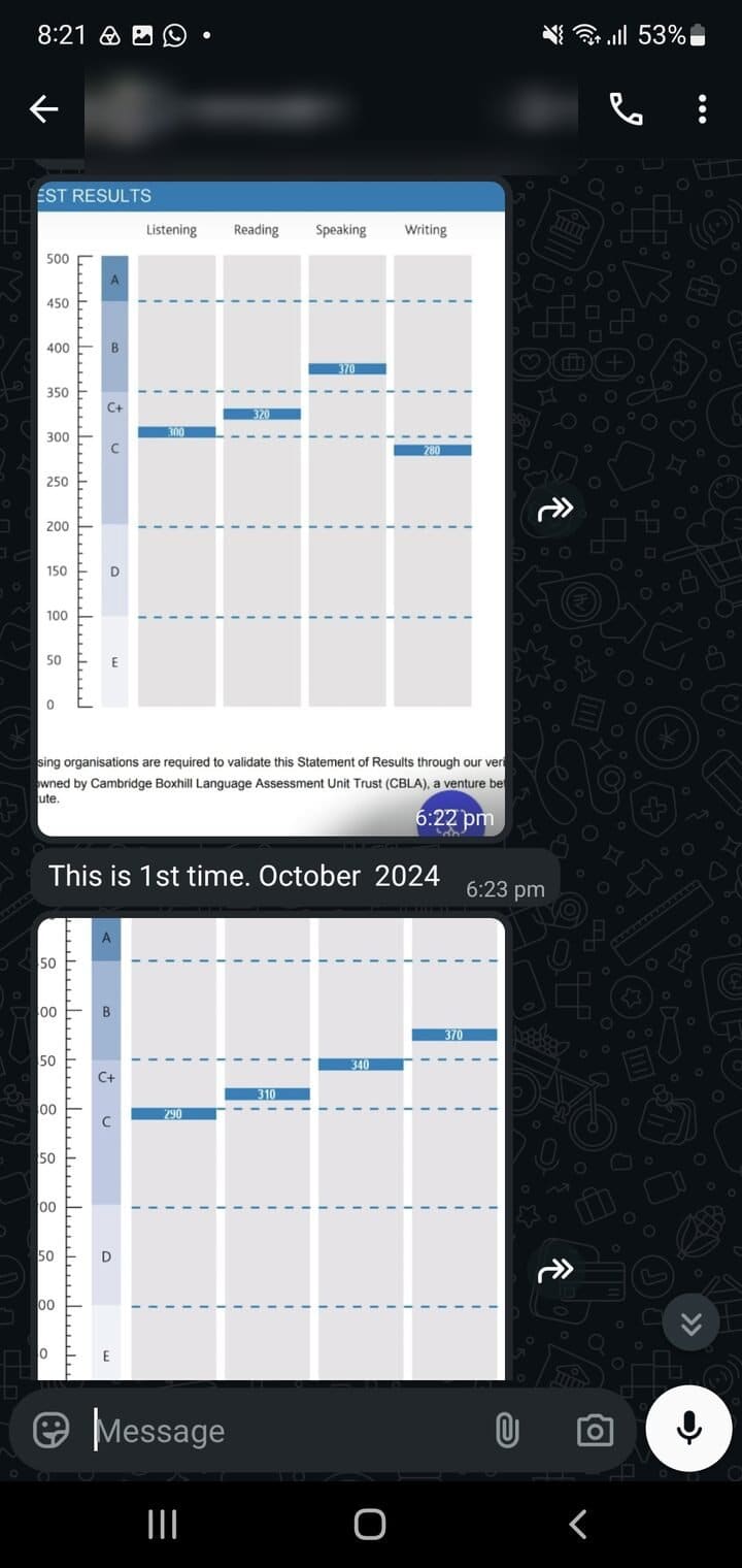 Story 05, before: the student's first message asking for help